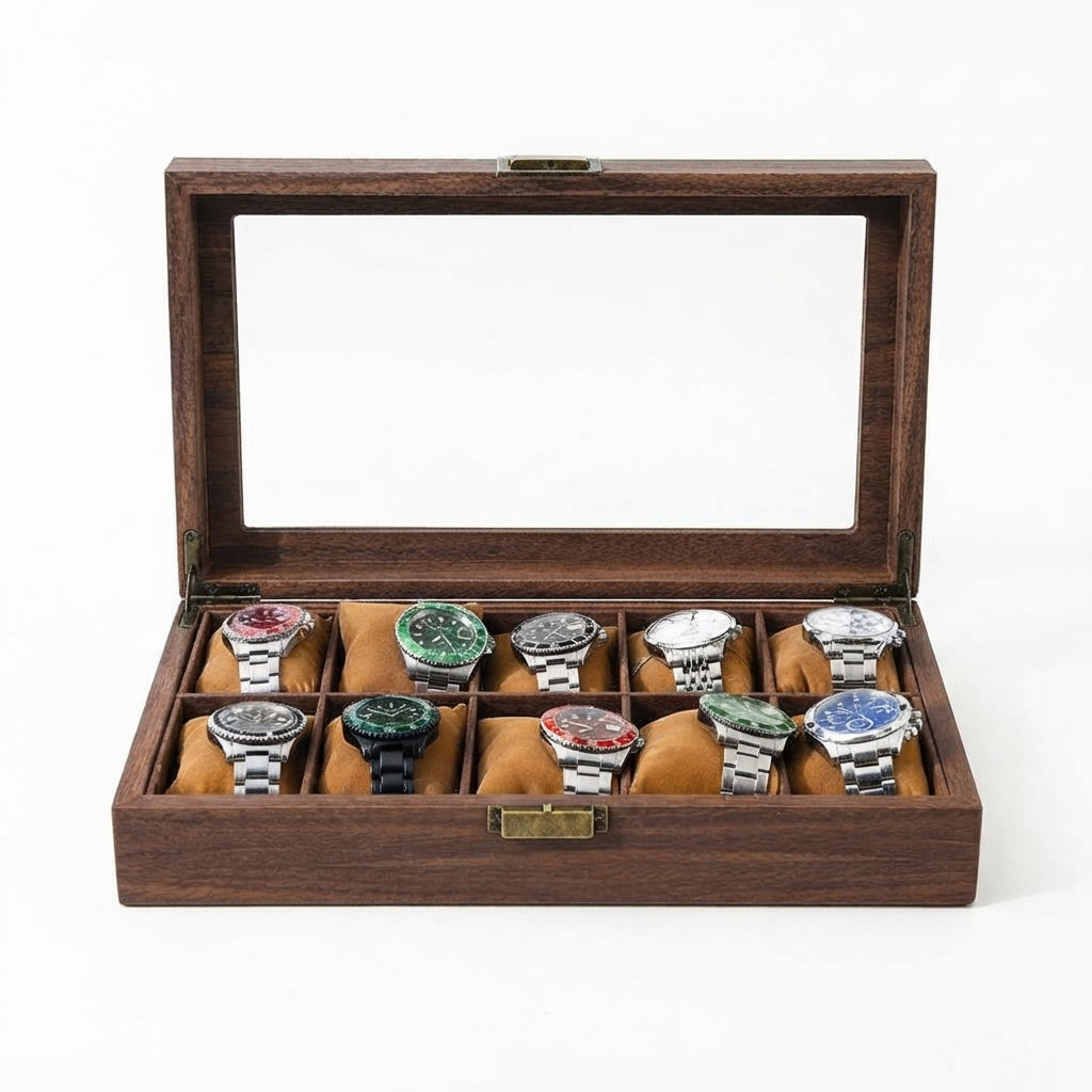 Boîte à Montres 10 Compartiments – Jasmin