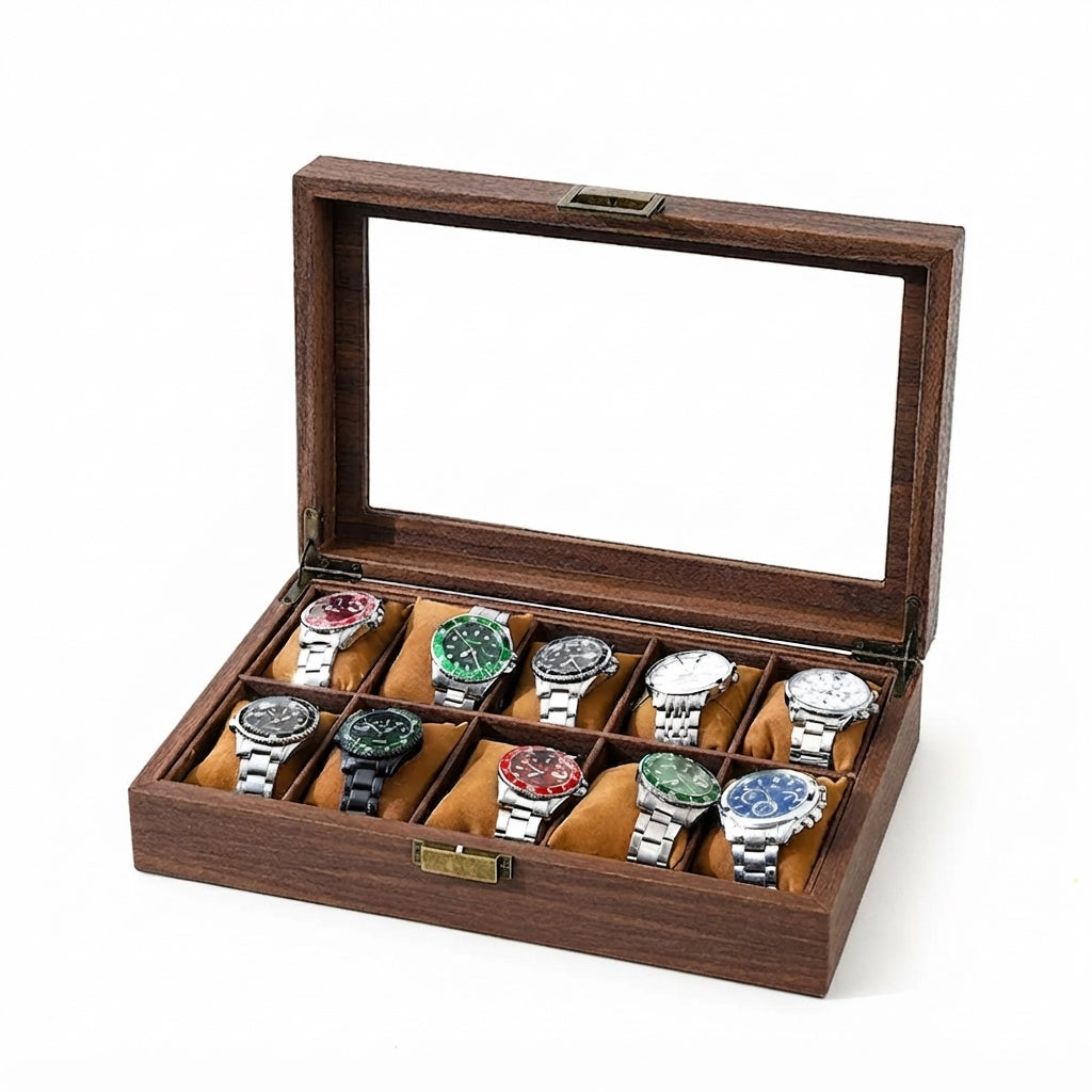 Boîte à Montres 10 Compartiments – Jasmin