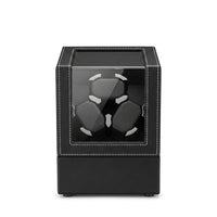 Remontoir Automatique 3 Montres – Montaigne, vue de face sur fond clair, finition noire