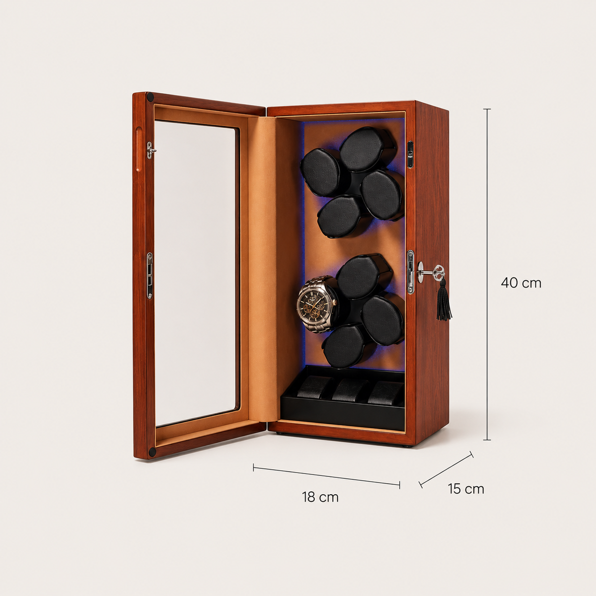 Remontoir Automatique 8 Montres + Rangement 3 Montres – Alma